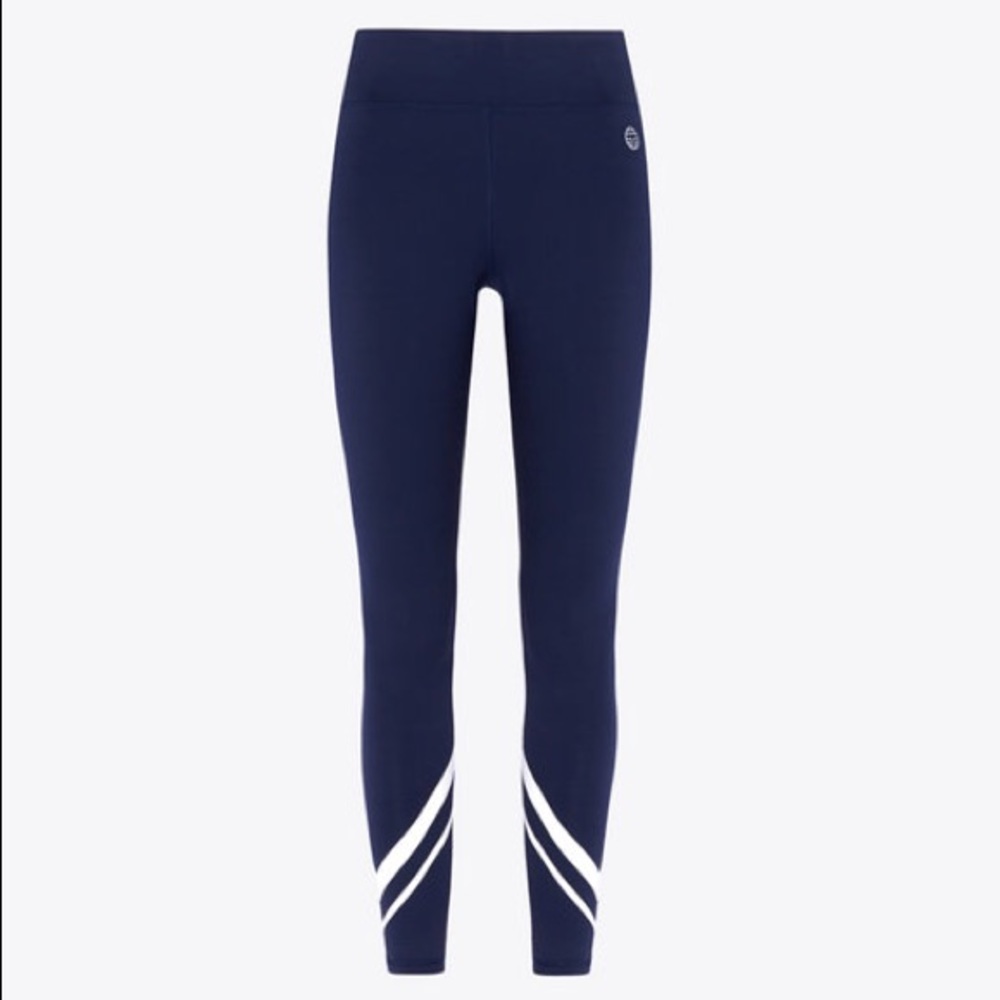 Tory Burch Sport Leggings Size Medium Navy Blue